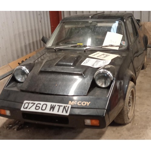 1 - McCoy Coupe kit car very rare black with registration documents, has been stored in a barn.  THIS LO... 