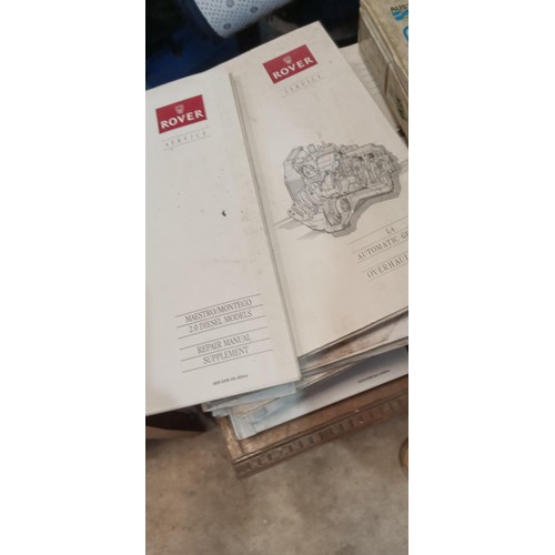 42 - Large selection of Rover & Austin Rover, Jaguar plus MG garage service manuals