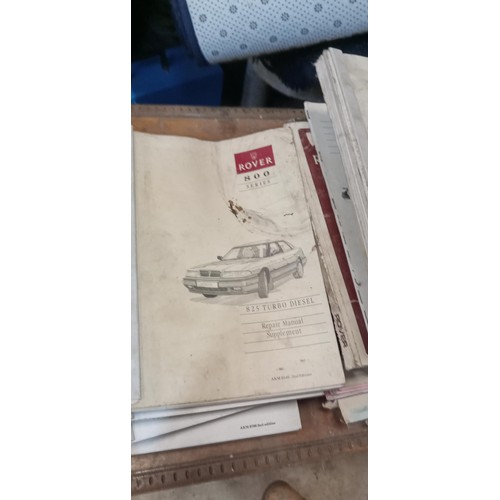 42 - Large selection of Rover & Austin Rover, Jaguar plus MG garage service manuals