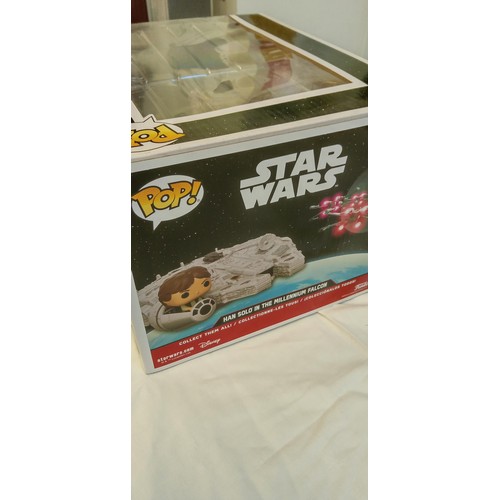 59 - Funko Pop/ bobble head Star Wars #321 Han Solo in the millennium Falcon