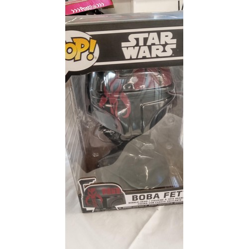 65 - Funko Pop/ bobble head #297 Star Wars 2 Special Edition Boba Fett figurines in different colours