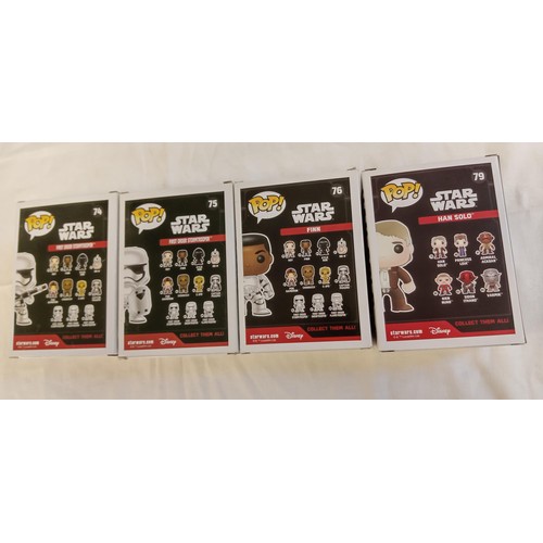 74 - Funko Pop/ bobble head Star Wars #74, #75, #76 & #79 First Order Stromtrooper Underground toys exclu... 