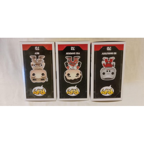 77 - Funko Pop/ bobble head Star Wars #70, #72 & #73 Red Snaggletooth Star Wars smugglers bounty exclusiv... 