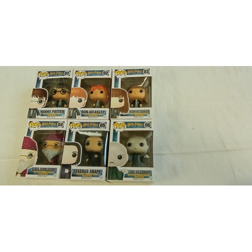 80 - Funko Pop/ bobble head Harry Potter #01, #02, #03, #04, #05 & #06 Harry Potter, Ron Weasley, Hermion... 