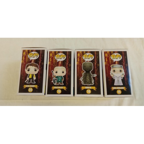 81 - Funko Pop/ bobble head Harry Potter #15, #18, #19 & #20 Albus Dumbledore, Dementor, Draco Malfoy & C... 