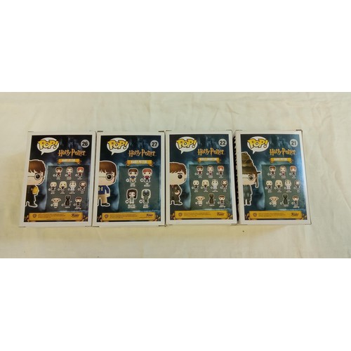 84 - Funko Pop/ bobble head Harry Potter, #21, #22, #26 & #27 Harry Potter, Neville Longbottom, Harry Pot... 