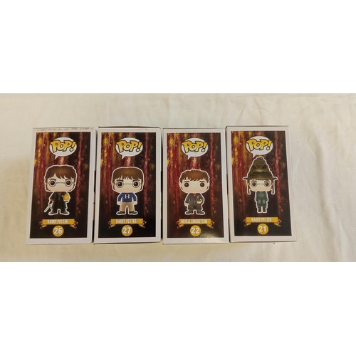 84 - Funko Pop/ bobble head Harry Potter, #21, #22, #26 & #27 Harry Potter, Neville Longbottom, Harry Pot... 