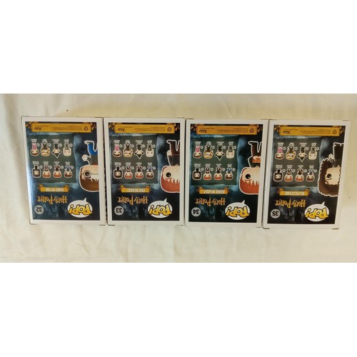 86 - Funko Pop/ bobble head Harry Potter #32, #33, #34 & #35 Harry Potter, Fred Weasley, George Weasley &... 