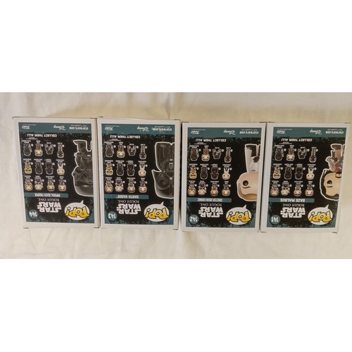 93 - Funko Pop/ bobble head Star Wars #141, #142, #143 & #144 Baze Malbus, Director Orson Krennic, Darth ... 