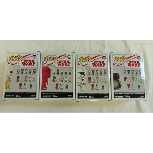 97 - Funko Pop/ bobble head Star Wars #199, #200, #201 & #202 Supreme Leader Snoke, Praetorian Guard, Fir... 