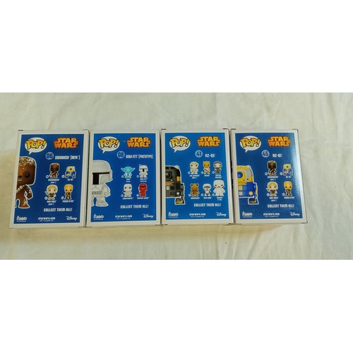 101 - Funko Pop/ bobble head Star Wars #06, #08, #41 & #45 Chewbacca (Hoth) Underground toys exclusive, Bo... 