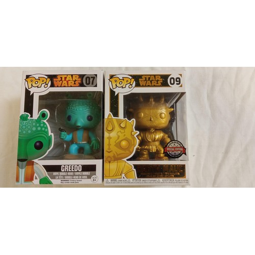 106 - Funko Pop/ bobble head Star Wars #07 & #09 Greedo & Darth Maul Special Edition