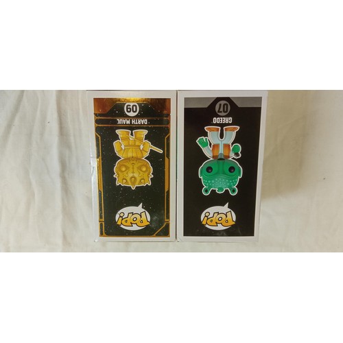 106 - Funko Pop/ bobble head Star Wars #07 & #09 Greedo & Darth Maul Special Edition