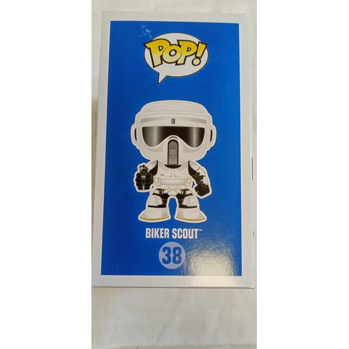 107 - Funko Pop/ bobble head Star Wars #38 Biker Scout