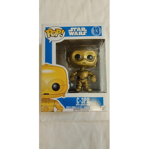 112 - Funko Pop/ bobble head Star Wars #13 C-3PO Chrome