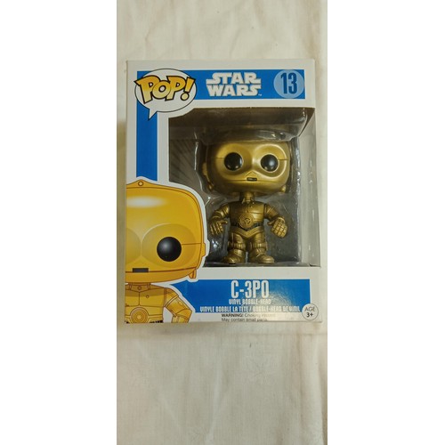 112 - Funko Pop/ bobble head Star Wars #13 C-3PO Chrome