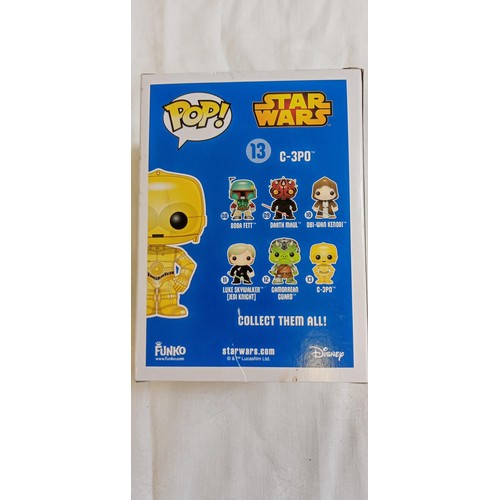 114 - Funko Pop/ bobble head Star Wars #13 C-3PO 2015 exclusive Comic Con international limited edition