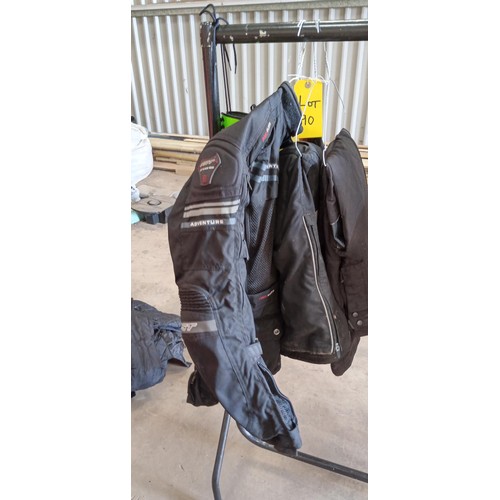 90 - RST Adventure airflow motorbike jacket with armour plus 2 pairs of motorbike trousers