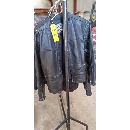 93 - Motomod ladies medium leather motorbike jacket