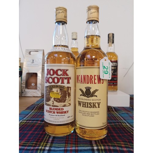 29 - McAndrews whisky 40vol 70cl & Jock Scott aged in oak 5 years scotch whisky 70cl 40vol