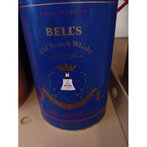 36 - 6 Bells whisky decanters, Standard bells, Christmas bells & Princess Beatrice