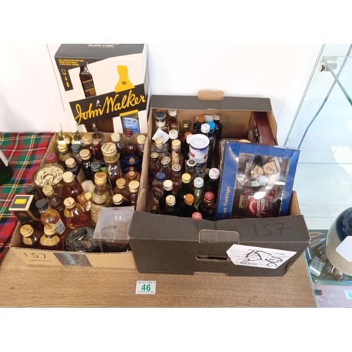 46 - Selection of whisky and other miniatures plus present packages