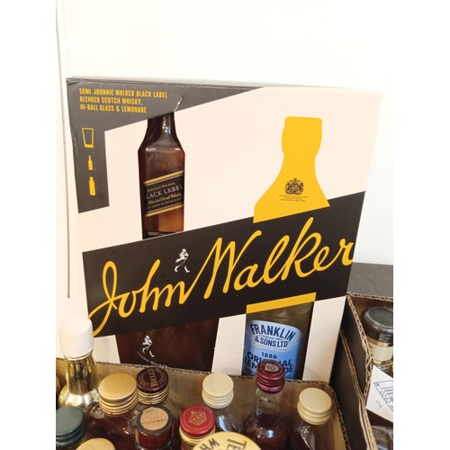 46 - Selection of whisky and other miniatures plus present packages