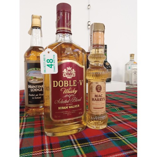 48 - Doble-V whisky 70cl 40 vol & Mac Harry's extra special scotch whisky 20cl 40 vol