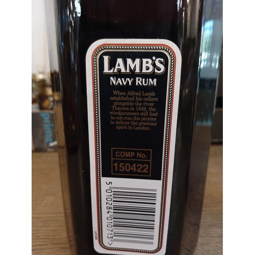 52 - Lamb' Navy Rum imported 1L 43 vol, Captain Wantso'n original rum 1L 35 vol & House of Peers decanter... 