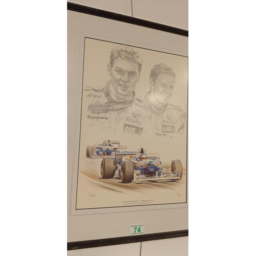 74 - Jacques Villeneuve Williams FW18 limited edition print by Taylor