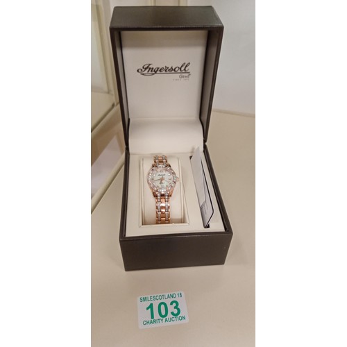 103 - Ingersol Gems ladies watch in original case