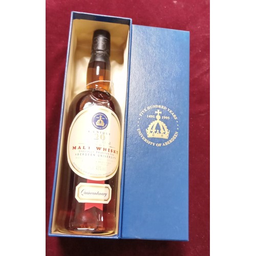 117 - Quincentenary University of Aberdeen celebration in original box with a Unique 20 year old single ma... 