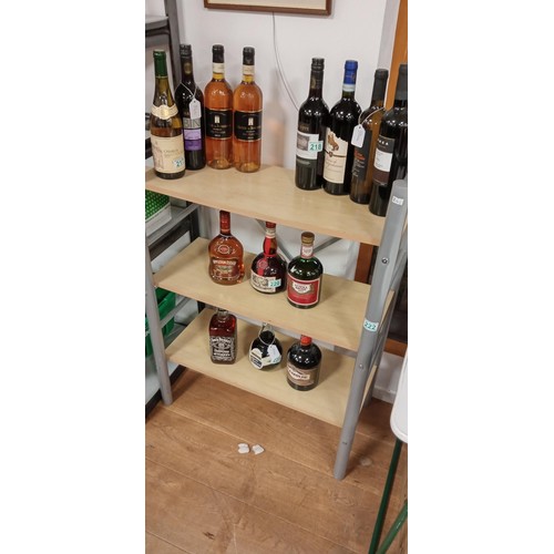 222 - 3 tier shelf unit (contents not included)