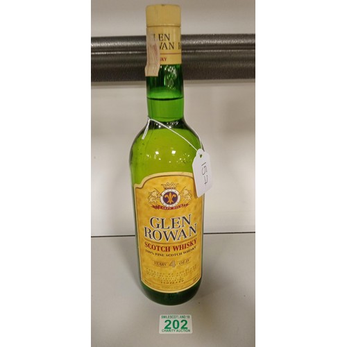 202 - Glen Rowan scotch whisky 4 years old 40 vol 1L