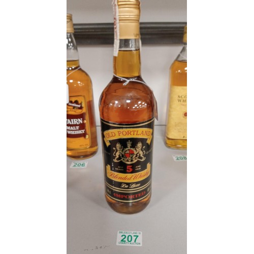 207 - Old Portland imported 5 year old blended whisky 1L 40 vol