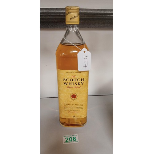 208 - Old Scotch whisky finest blend 40 vol 1L