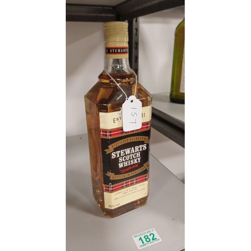 182 - Stewarts Scotch whisky 1L 40 vol