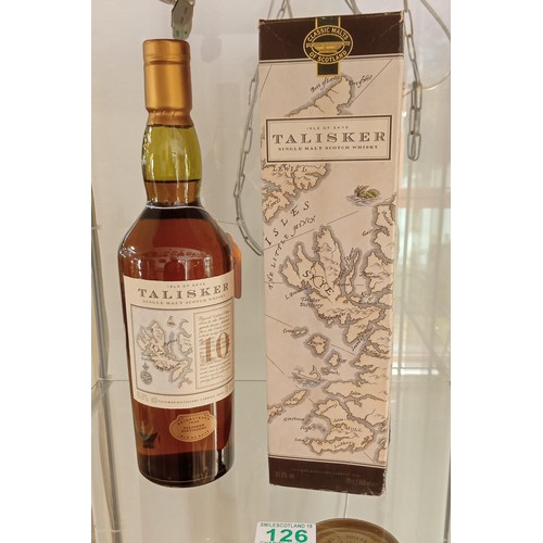 126 - Talisker 10 year old single malt whisky 45.8 vol 70cl in original box