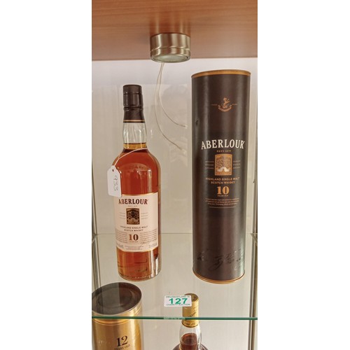 127 - Aberlour 10 year old highland single malt scotch whisky in original tube 70cl 40 vol