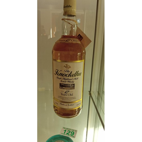 129 - The Knockdhu single highland malt whisky 12-year-old 1L 40 vol