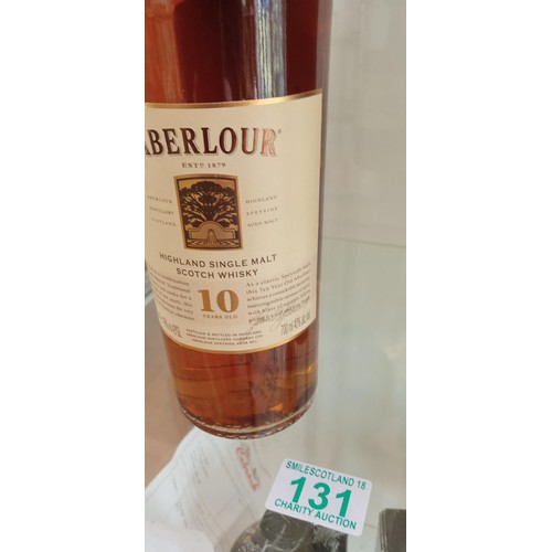 131 - Aberlour 10 year old highland single malt scotch whisky in original tube 70cl 40 vol