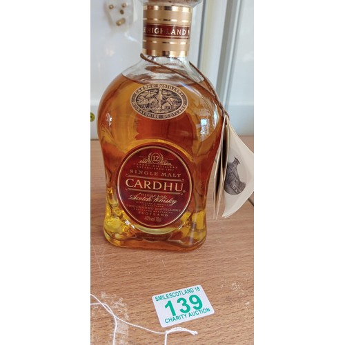 139 - Cardhu single malt 112 year old 40 vol 70cl in original box