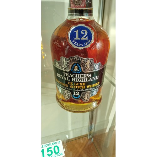 150 - 12 year old Teachers Royal Highland deluxe blended scotch whisky dedicated to The Livestock breeder ... 