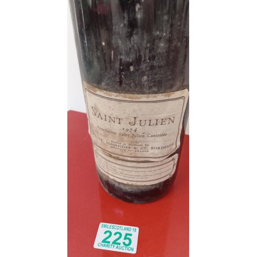 225 - Saint Julien 1974 Bordeaux Wine 150cl