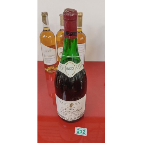 232 - Vintage bottle 1972 Beaujolais 1.5L wine