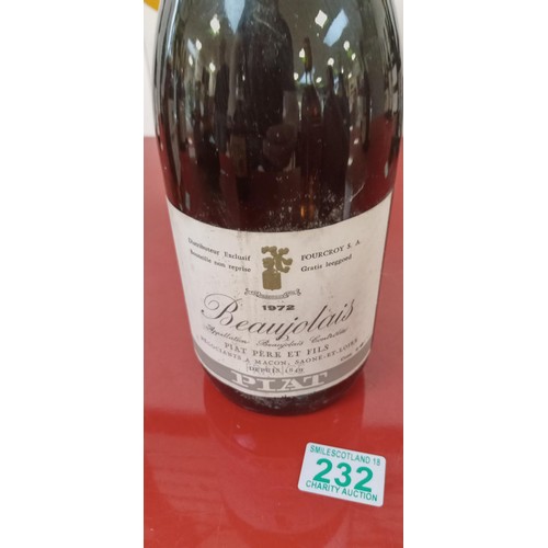 232 - Vintage bottle 1972 Beaujolais 1.5L wine