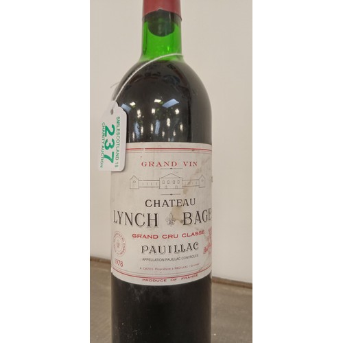 237 - Chateau Lynch Bages 1978 Pauillac wine