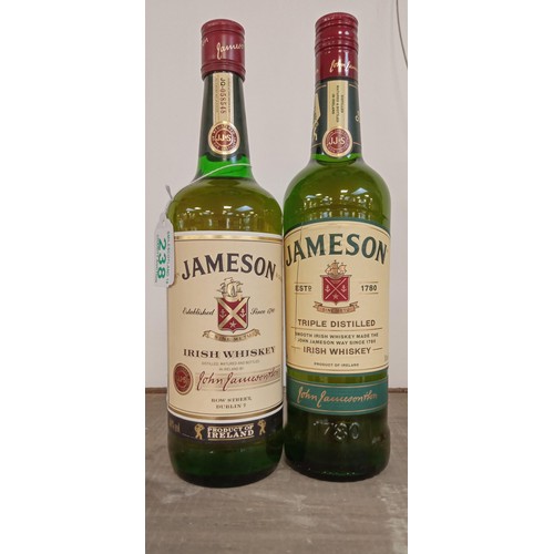 238 - 2 Bottles of Jameson Irish Whisky 1 is 40 vol 75cl plus Triple distilled Jameson whisky 700ml 40 vol