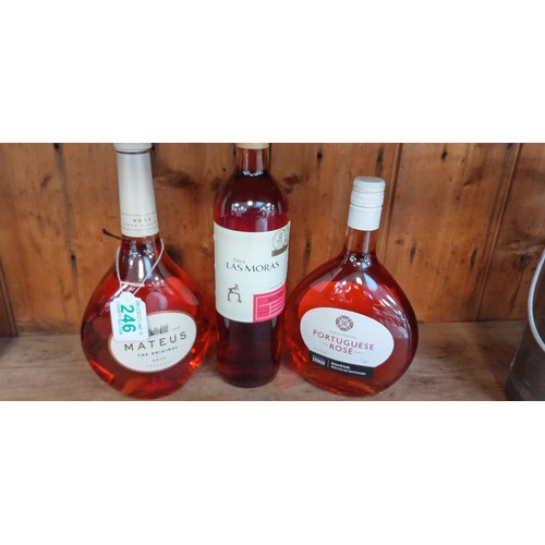 246 - 3 bottles of rose wine