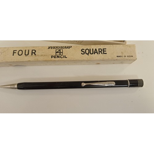 267 - Vintage Eversharp 4 square pencil plus other collectable pencils and a pocket pen, pencil protector